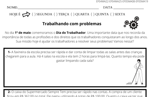 atividade dia do trabalho-problemas matemáticos